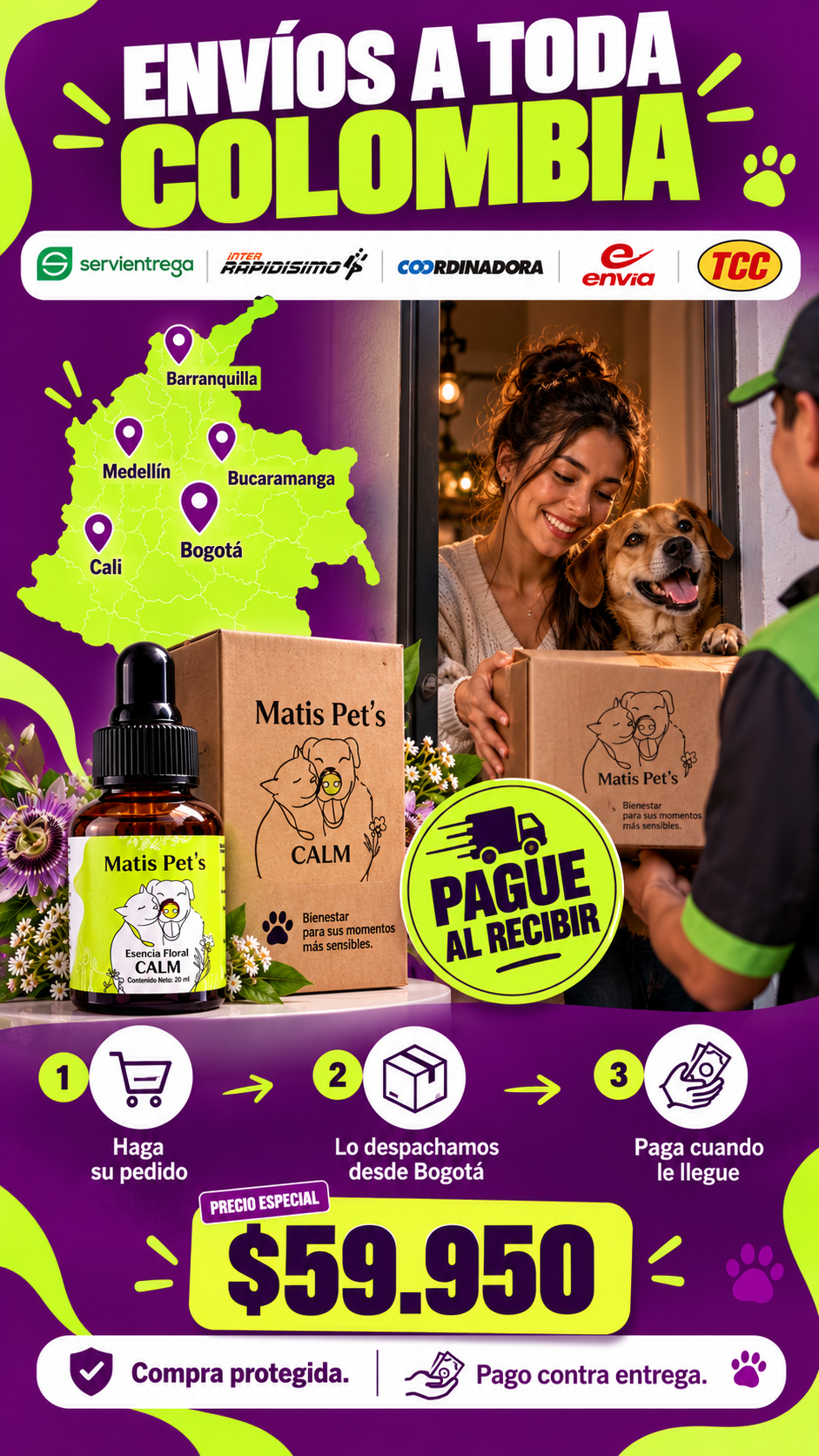 Envíos a toda Colombia, pague al recibir